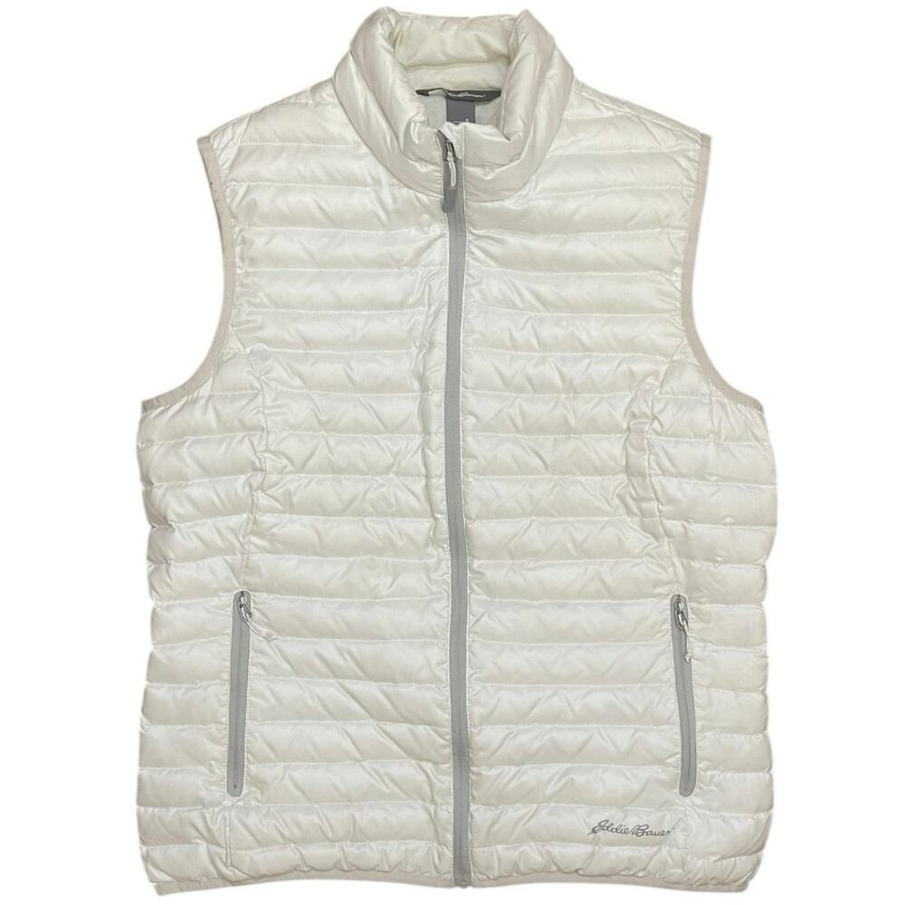 Eddie Bauer Women e700 Down Vest Lightweight Packable White Size Small Gorpcore